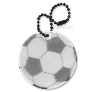 Soccer balll safety reflector for jackets and bags