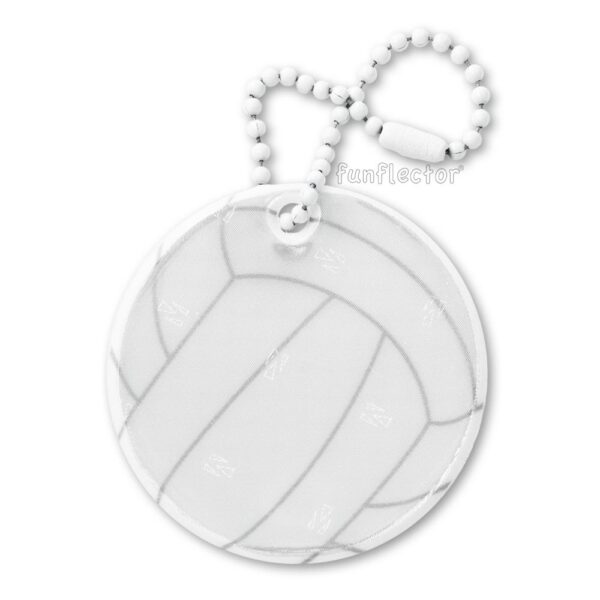Volleyball safety reflector for jackets and bags
