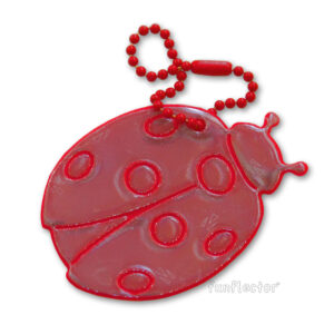 Red ladybug safety reflector by funflector