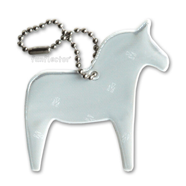 White Dala Horse safety reflector by funflector