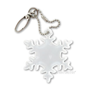 Snowflake safety reflector by funflector - 1-pack with clasp