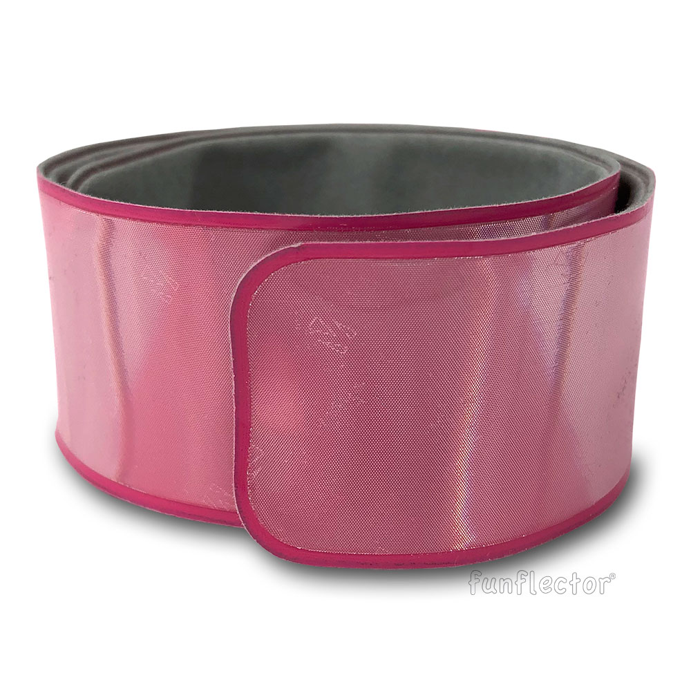Pink Reflective Slap Bracelet | funflector WebShop