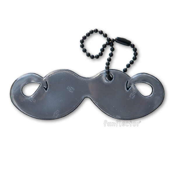 Black mustache safety reflector by funflector