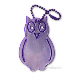 Purple owl safety reflector by funflector