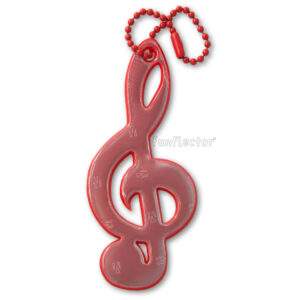 Red treble clef safety reflector by funflector
