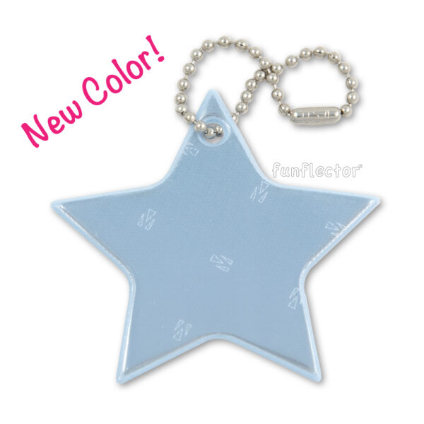 Ice blue star safety reflector by funflector - new color