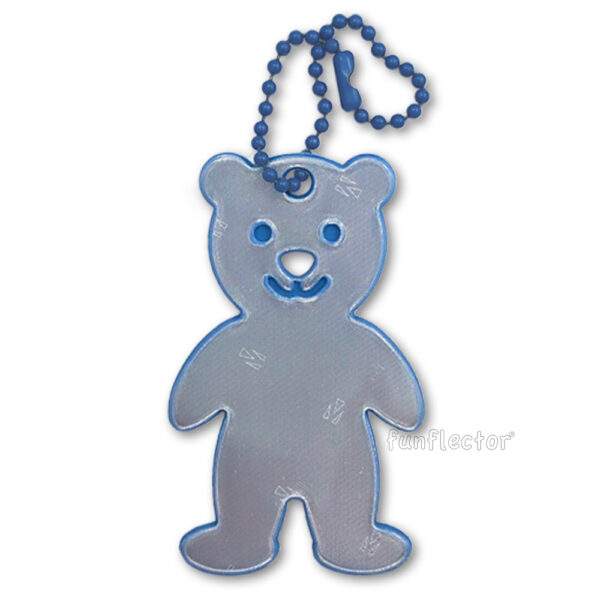 Blue teddy bear safety reflector by funflector