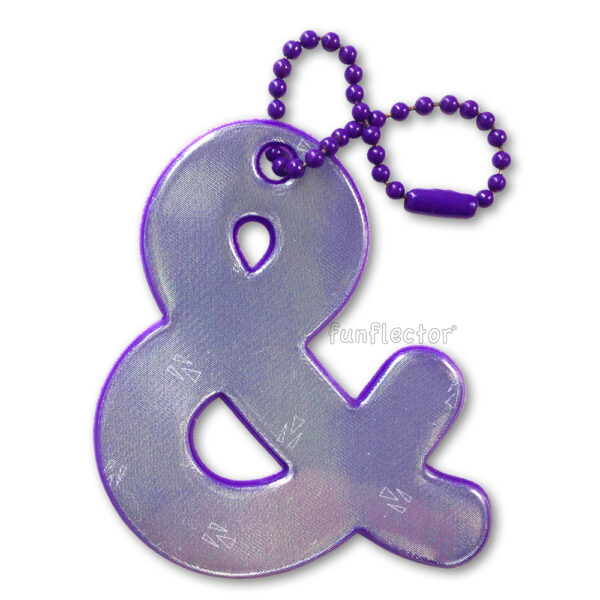 Purple ampersand safety reflector by funflector