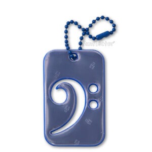 Blue bass clef safety reflector by funflector