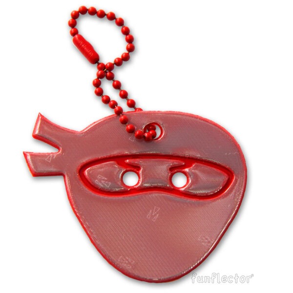 Red ninja safety reflector by funflector