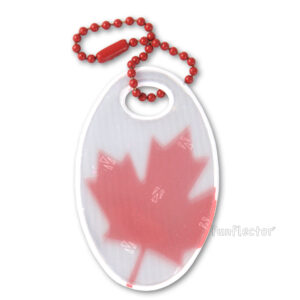 Maple leaf Canadian flag safety reflector by funflector