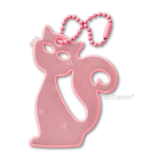 Pink cat safety reflector