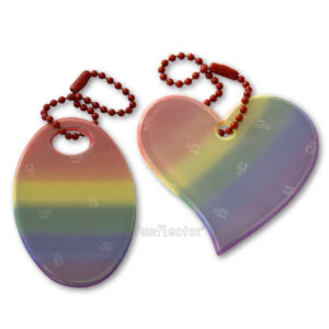 LGBTQ Rainbow Pride safety reflectors to support human rights