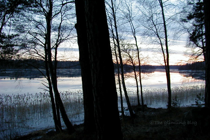 Blue hour at the lake Drevviken, Stockholm, February 6, 4:45pm