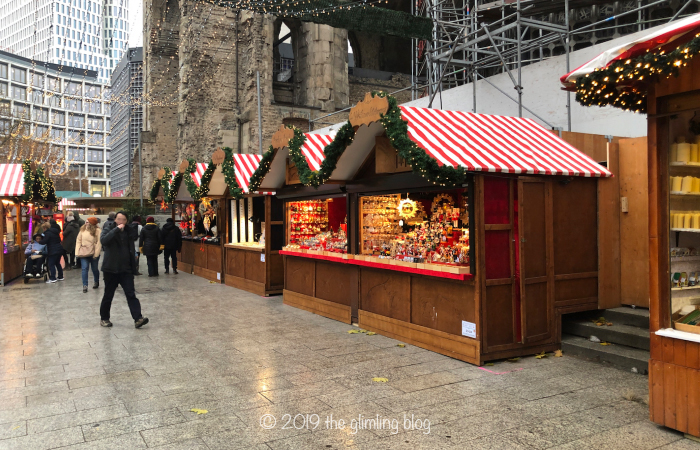The Christmas market wraps around the old and new Kaiser Wilhelm memorial churches.