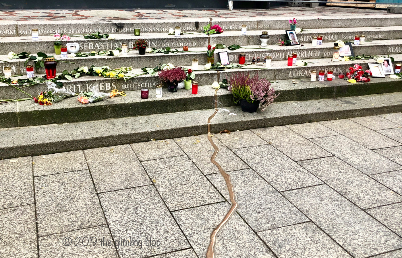 Memorial of the terror attack on the Christmas market at the Gedächtniskirche in 2016.