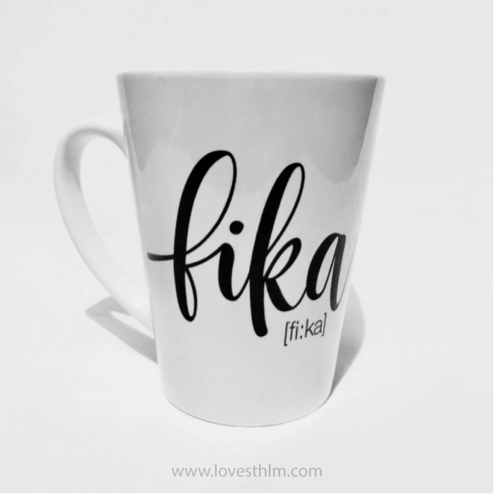 Coffee mug fika from lovesthlm