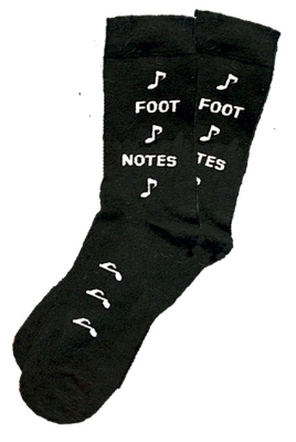 Foot Notes socks from The Music Gifts Company