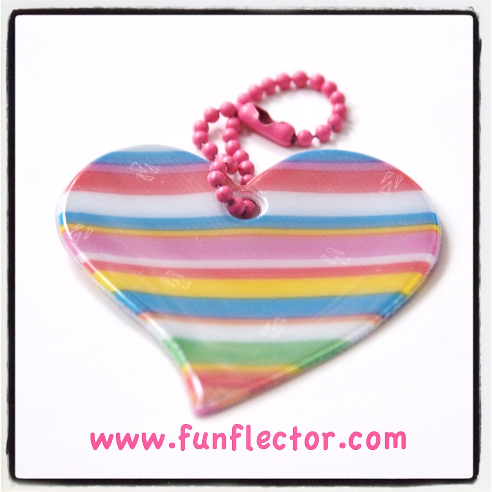 A heart shaped safety reflector is a perfect thoughtful Valentine's gift idea.