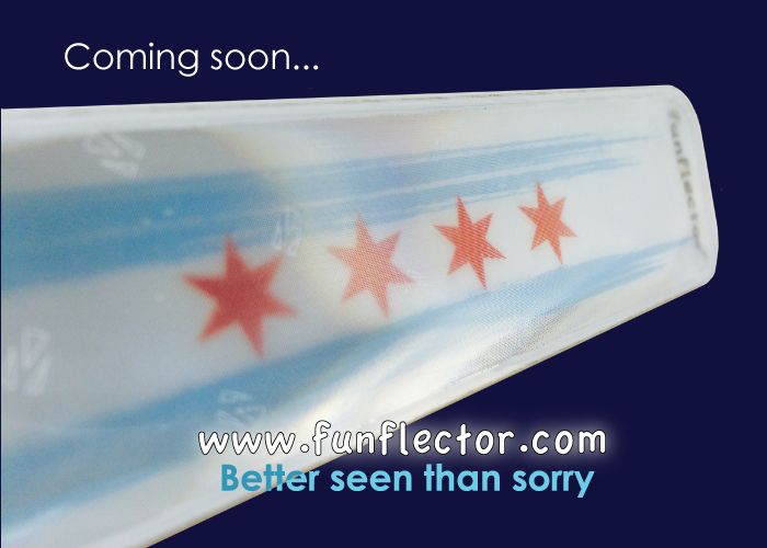 funflector® reflecive wrap - The Chicago flag carries a lot of symbolism