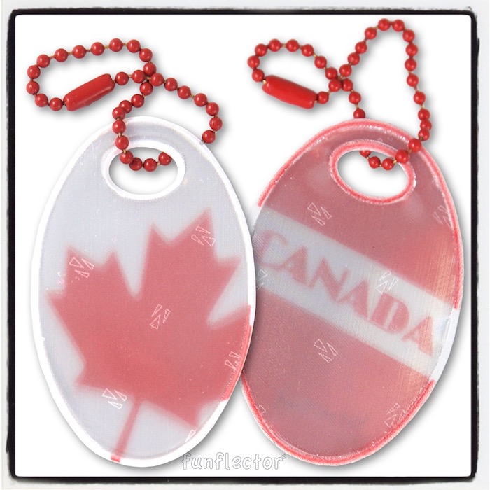 Safety Reflectors with Canada maple leaf design by funflector
