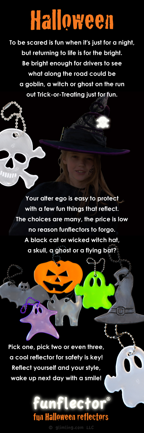 Halloween safety poem - funflector - fun Halloween safety reflectors