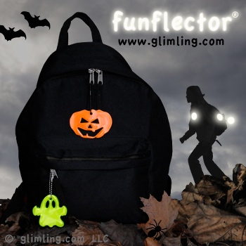 Halloween safety reflectors - original content by the funflector team