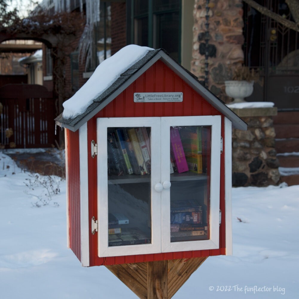 A Little Free Library on Harvard Terrace
