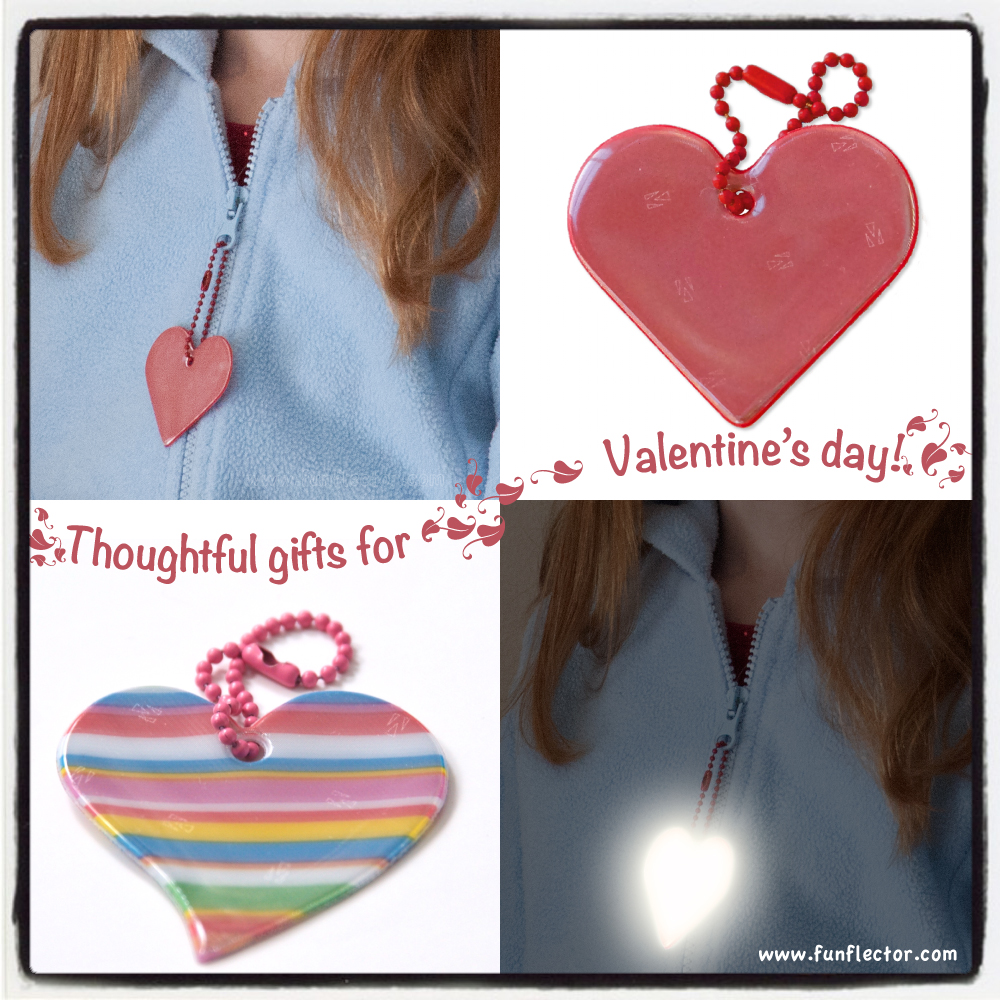 Heart safety reflector makes a thoughtful Valentine's gift idea for those you care about the most.