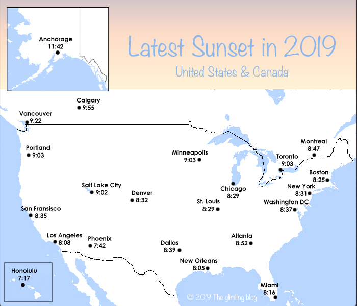 The latest sunset of the year is in many places confusingly a few days after the longest day of the year.