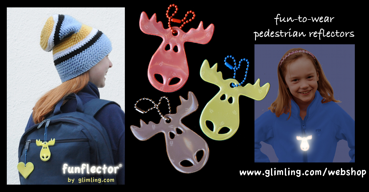 The king of the forest, here as a cool moose safety reflector for clothing, bags, backpacks and more