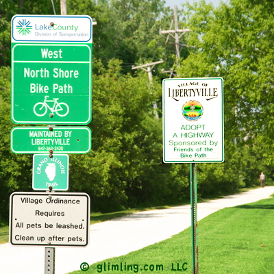 The North Shore Bike Path through Libertyville, IL has gone from passive to active transportation. It was once a local railroad, now used by bicyclists, runners and dog walkers.