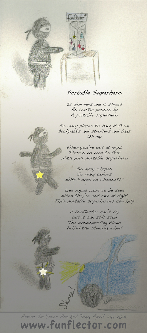 portable superhero safety reflector poem by funflector