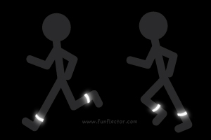 Smart runners increase their visibility at night with a funflector® wrap!