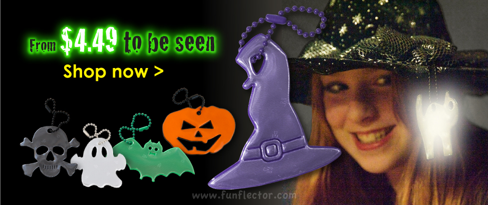 Cheap Halloween safety reflectors by funflector