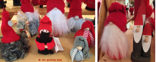 Tomte figurines at the Swedish American Museum gift shop  in Chicago. 